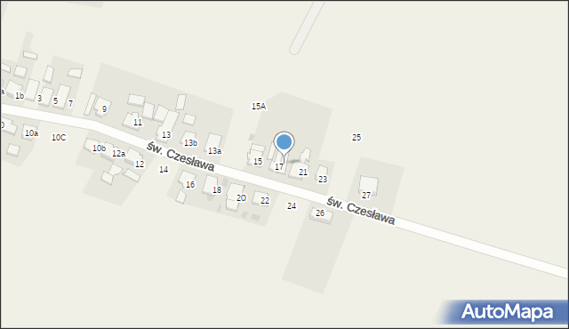 Kamień Śląski, św. Czesława, 19, mapa Kamień Śląski