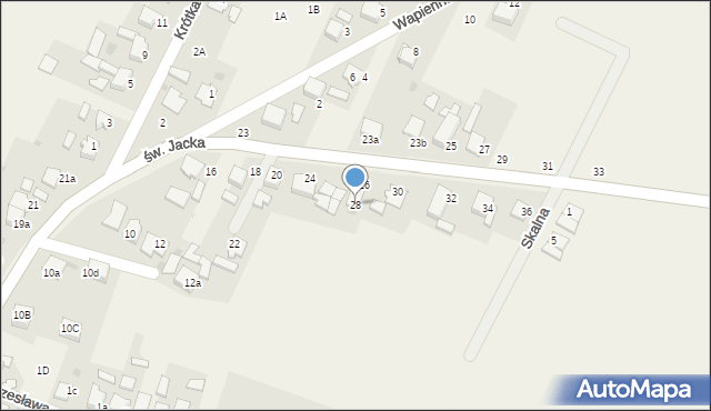 Kamień Śląski, św. Jacka, 28, mapa Kamień Śląski