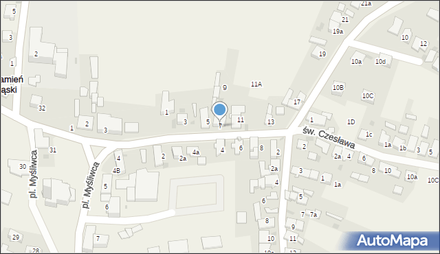 Kamień Śląski, św. Jacka, 7, mapa Kamień Śląski