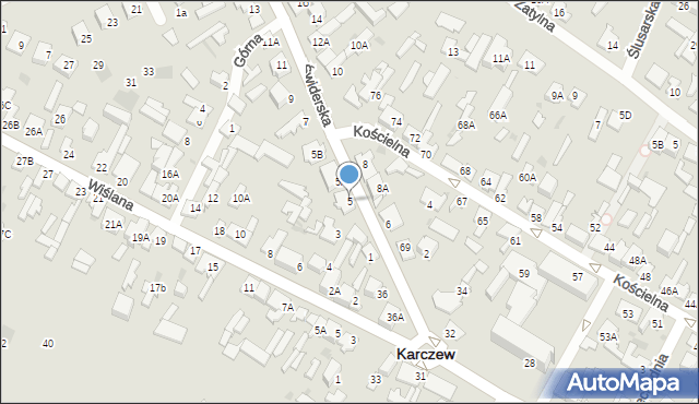 Karczew, Świderska, 5, mapa Karczew