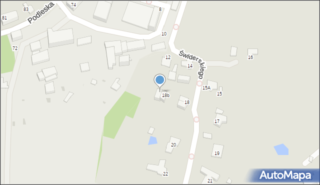 Katowice, Świderskiego Jana, prof., 18c, mapa Katowic