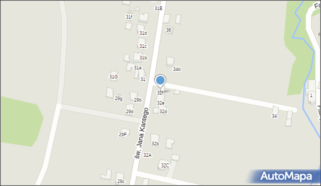 Kęty, św. Jana Kantego, 32f, mapa Kęty