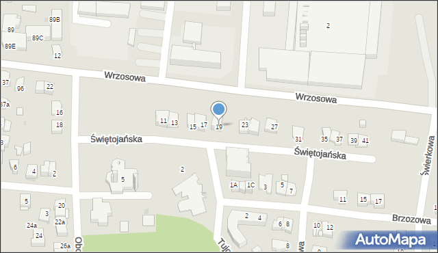 Kielce, Świętojańska, 19, mapa Kielc