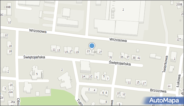 Kielce, Świętojańska, 25, mapa Kielc