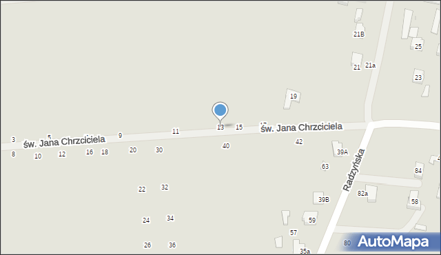 Kock, św. Jana Chrzciciela, 13, mapa Kock