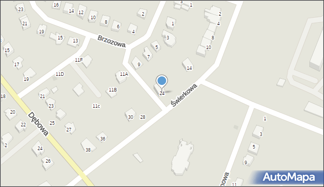 Kolno, Świerkowa, 24, mapa Kolno