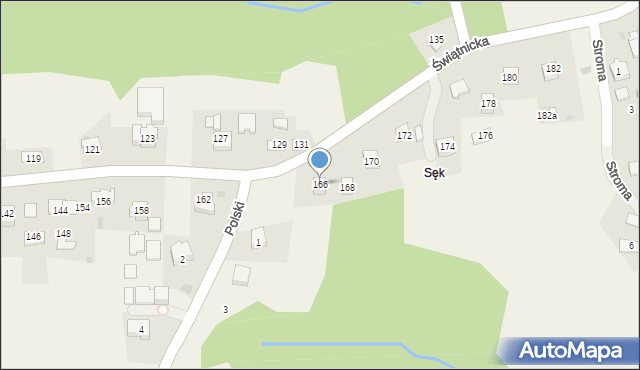 Konary, Świątnicka, 166, mapa Konary