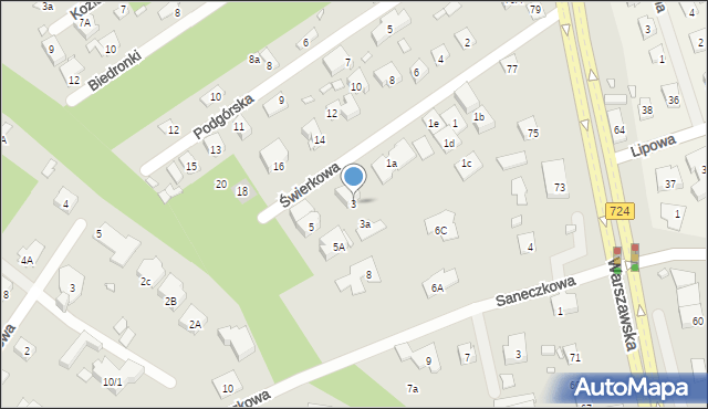 Konstancin-Jeziorna, Świerkowa, 3, mapa Konstancin-Jeziorna