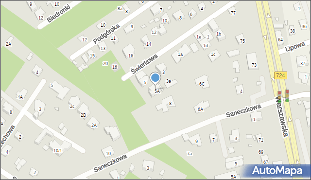 Konstancin-Jeziorna, Świerkowa, 5B, mapa Konstancin-Jeziorna