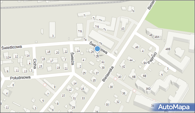 Konstancin-Jeziorna, Świetlicowa, 28, mapa Konstancin-Jeziorna