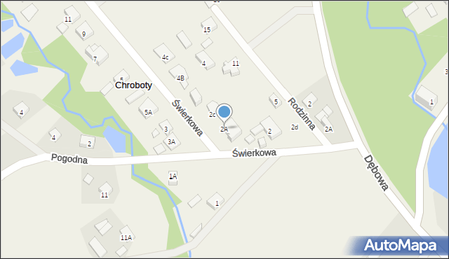 Korytów A, Świerkowa, 2A, mapa Korytów A