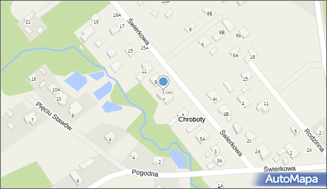 Korytów A, Świerkowa, 7A, mapa Korytów A