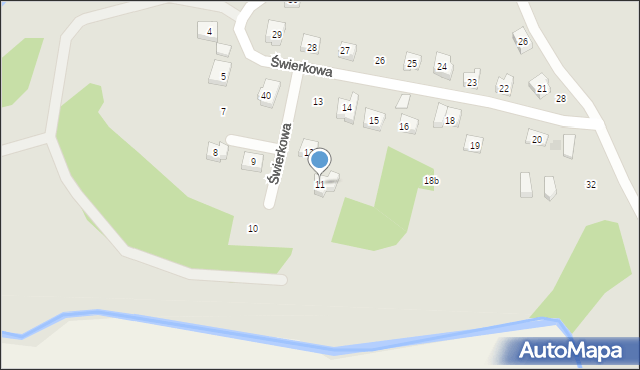 Kościerzyna, Świerkowa, 11, mapa Kościerzyna