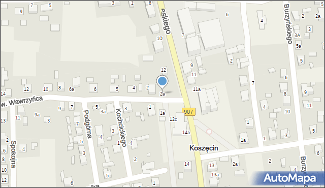 Koszęcin, św. Wawrzyńca, 2a, mapa Koszęcin