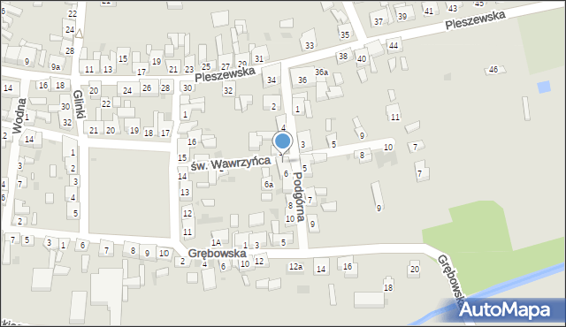 Koźmin Wielkopolski, św. Wawrzyńca, 6, mapa Koźmin Wielkopolski