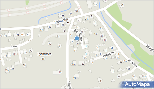 Kraków, św. Piotra, 6, mapa Krakowa