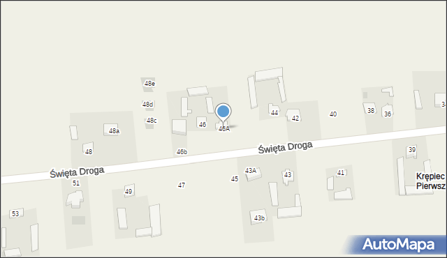 Krępiec, Święta Droga, 46A, mapa Krępiec