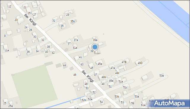 Krościenko nad Dunajcem, św. Kingi, 41b, mapa Krościenko nad Dunajcem