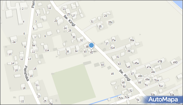 Krościenko nad Dunajcem, św. Kingi, 42, mapa Krościenko nad Dunajcem