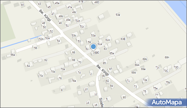 Krościenko nad Dunajcem, św. Kingi, 63a, mapa Krościenko nad Dunajcem