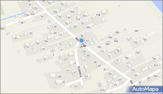 Krościenko nad Dunajcem, św. Kingi, 80, mapa Krościenko nad Dunajcem