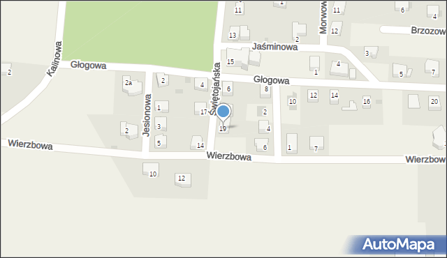 Kruszyn, Świętojańska, 19, mapa Kruszyn