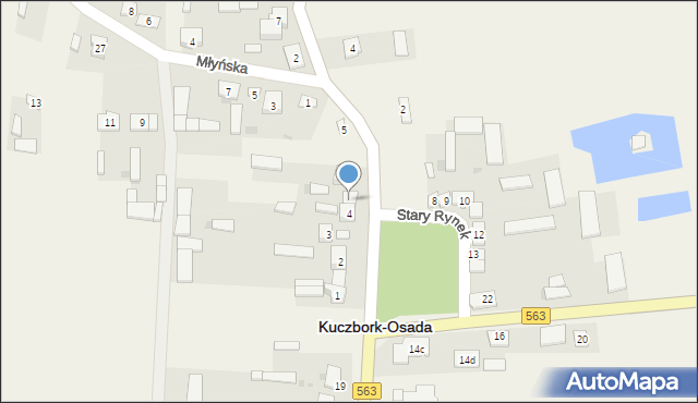 Kuczbork-Osada, Świerkowa, 1, mapa Kuczbork-Osada