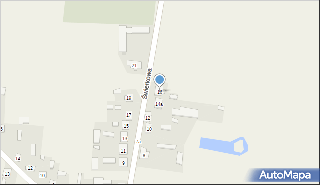 Kuczbork-Osada, Świerkowa, 16, mapa Kuczbork-Osada