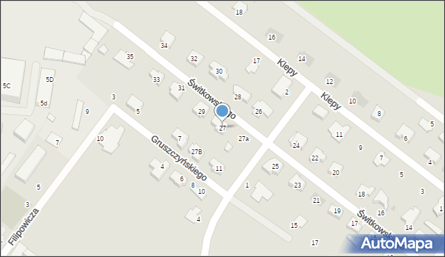 Kutno, Świtkowskiego Jana, ks., 27, mapa Kutno