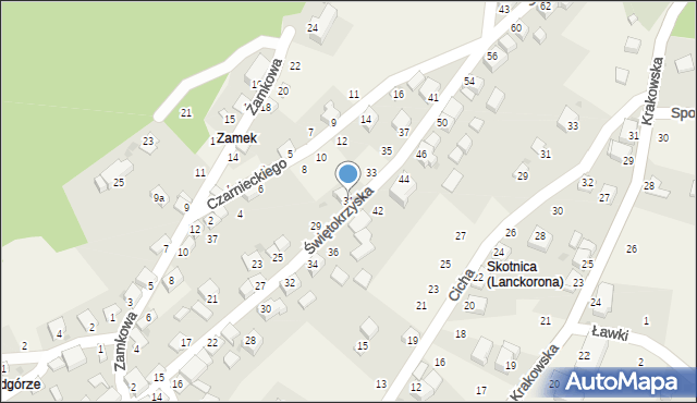 Lanckorona, Świętokrzyska, 31, mapa Lanckorona