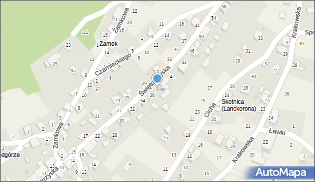 Lanckorona, Świętokrzyska, 38, mapa Lanckorona