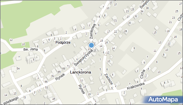 Lanckorona, Świętokrzyska, 8, mapa Lanckorona