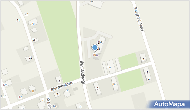 Legnickie Pole, św. Jadwigi, 10C, mapa Legnickie Pole