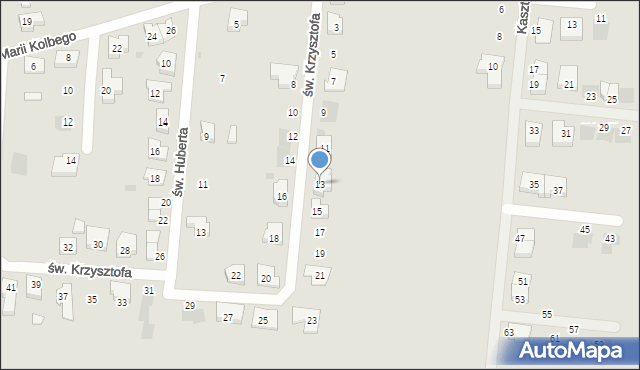 Leszno, św. Krzysztofa, 13, mapa Leszno