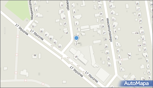 Leszno, Świderskiego Bronisława, dr., 1, mapa Leszno