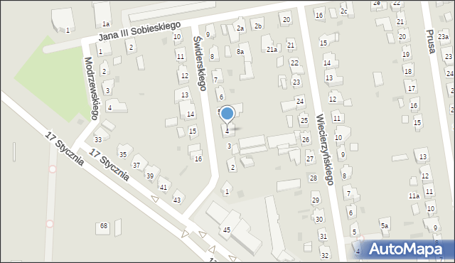Leszno, Świderskiego Bronisława, dr., 4, mapa Leszno