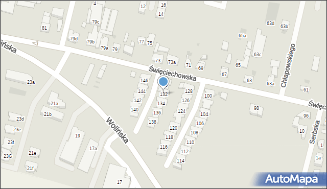 Leszno, Święciechowska, 132, mapa Leszno