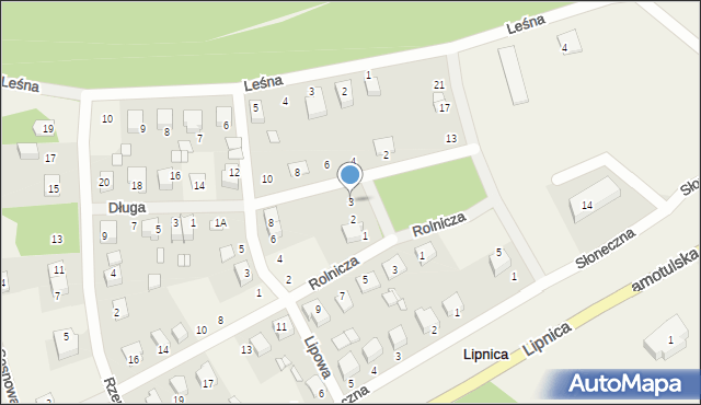 Lipnica, Świerkowa, 3, mapa Lipnica