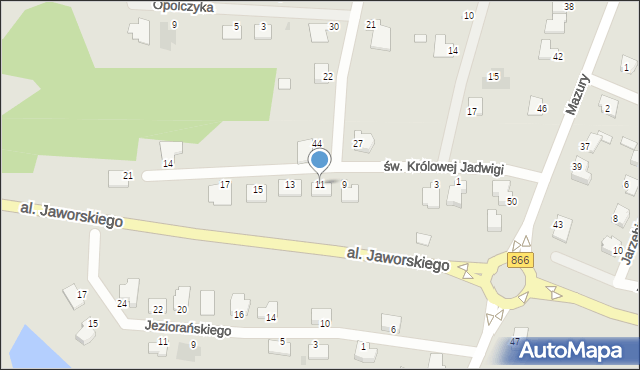 Lubaczów, św. Królowej Jadwigi, 11, mapa Lubaczów