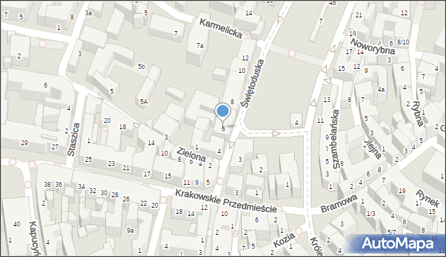 Lublin, Świętoduska, 6, mapa Lublina