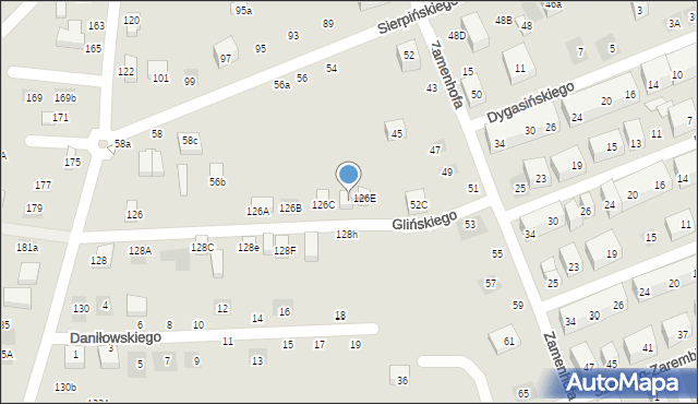 Lublin, Świętochowskiego Aleksandra, 126D, mapa Lublina