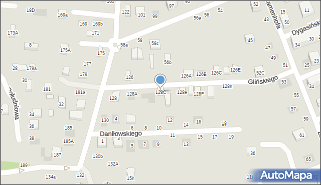 Lublin, Świętochowskiego Aleksandra, 128C, mapa Lublina