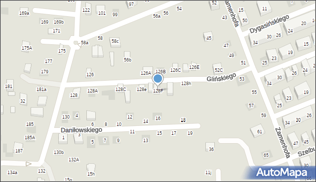 Lublin, Świętochowskiego Aleksandra, 128F, mapa Lublina
