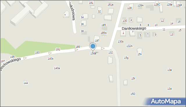 Lublin, Świętochowskiego Aleksandra, 134a, mapa Lublina