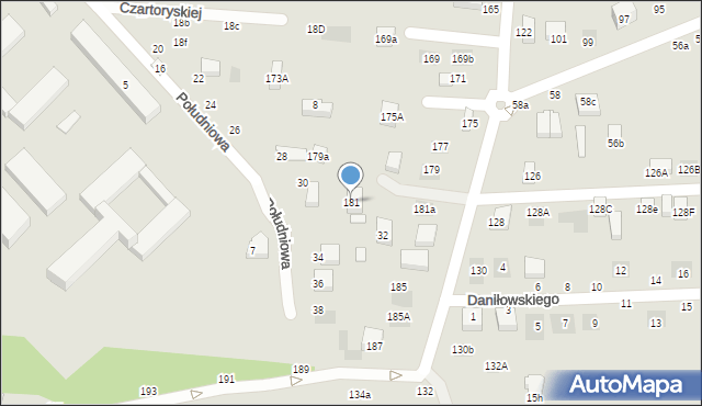 Lublin, Świętochowskiego Aleksandra, 181, mapa Lublina