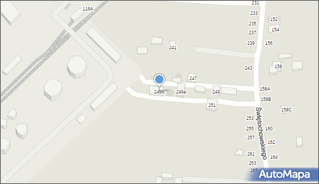 Lublin, Świętochowskiego Aleksandra, 249b, mapa Lublina