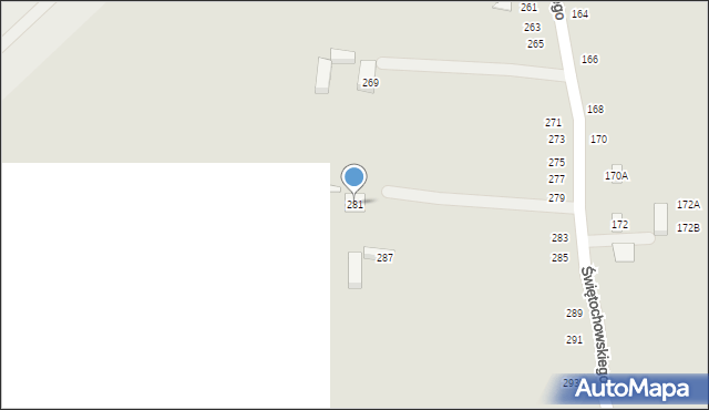 Lublin, Świętochowskiego Aleksandra, 281, mapa Lublina