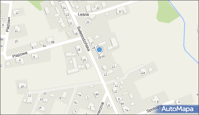 Lubrza, Świebodzińska, 14, mapa Lubrza