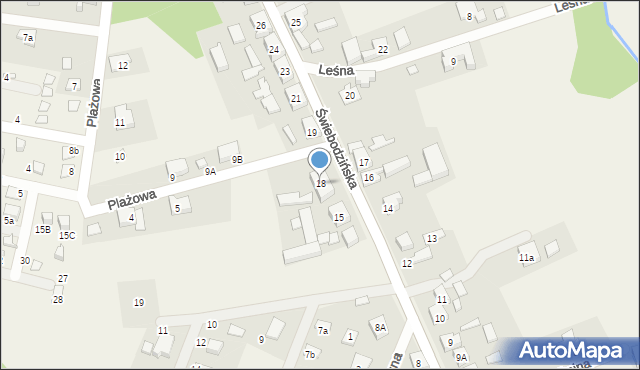 Lubrza, Świebodzińska, 18, mapa Lubrza