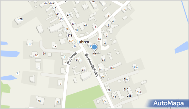 Lubrza, Świebodzińska, 35, mapa Lubrza